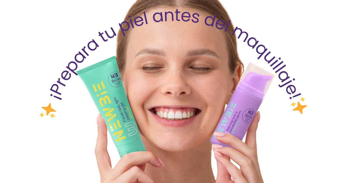 Lee más sobre el artículo ✨Prepara tu piel antes del maquillaje con la rutina perfecta de NEW3IE ✨